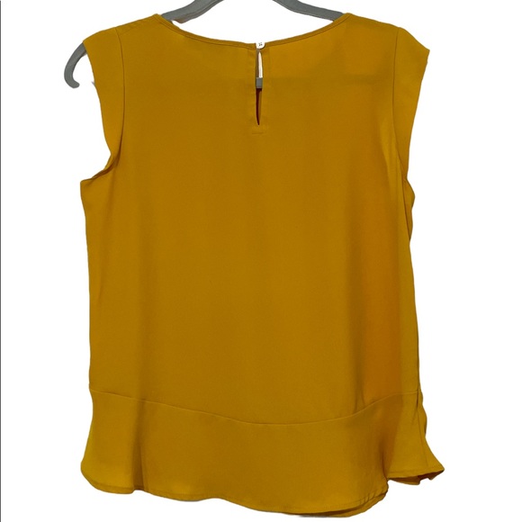 Loft Yellow Flowy Blouse- Small Petite - Picture 2 of 3